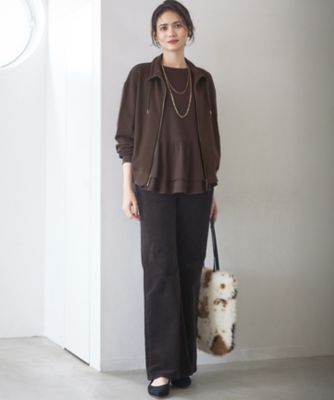 SLOW／一部店舗限定】コーデュロイ セミフレア パンツ