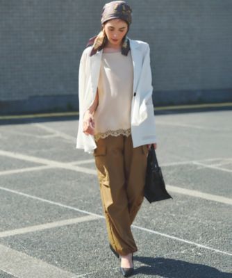 SLOW／一部店舗限定】ハイカウントギャバ パラシュート カーゴ