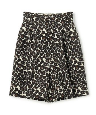 ＜uncrave (Women)＞レオパードジャカード　ショートトラウザー（ＰＲＵＶＧＷ０２１０）
