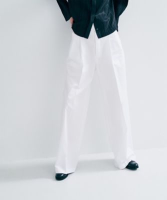 ＜uncrave (Women)＞コットンクロスプレーン　ワイドトラウザー（ＰＲＵＶＬＳ０２０１）