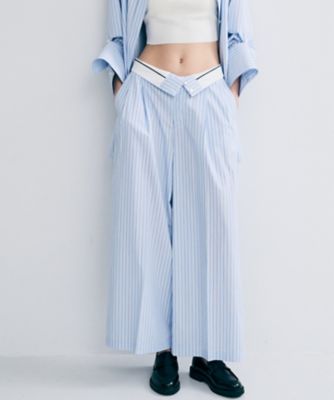 ＜uncrave (Women)＞ＴＨＯＭＡＳ　ＭＡＳＯＮ　ワイドトラウザー（ＰＲＵＶＬＳ０２０２）