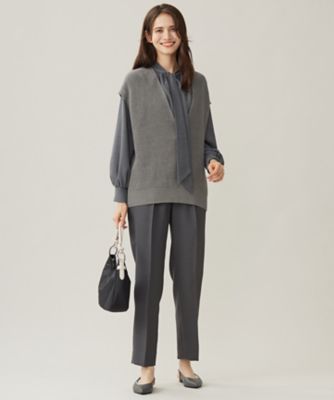 洗える】ツイステッドダブルクロス テーパード パンツ