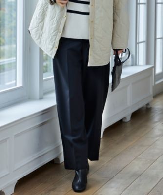 ＜自由区 S (Women/小さいサイズ)＞【撥水加工・洗える】ＴＲギャバ裏起毛ワイド　パンツ（ＰＲＷ７ＣＷ０５１１）