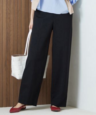 ＜自由区 S (Women/小さいサイズ)＞【洗える】ライトフィールジャージーワイドストレート　パンツ（ＰＲＷ７ＧＭ０２１１）