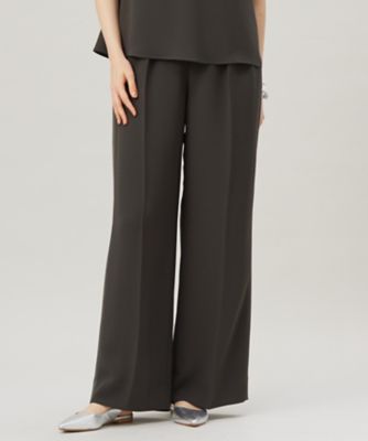 ＜自由区 S (Women/小さいサイズ)＞【ＳＨＩＨＯさんコラボ・洗える】バックサテンジョーゼットワイド　パンツ（ＰＲＷ７ＧＭ０４２０）