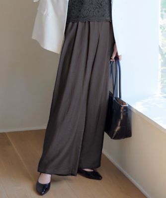 ＜自由区 S (Women/小さいサイズ)＞【ＳＨＩＨＯさん着用・ご好評アイテム・新色追加・セットアップ対応】エアリーツイルワイド　パンツ（ＰＲＷ７ＧＭ０５０７）