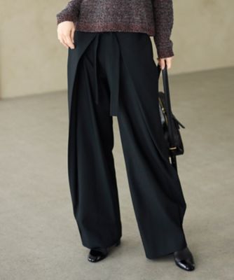 ＜自由区 S (Women/小さいサイズ)＞【ＳＨＩＨＯさん着用】フロントディテールラップワイド　パンツ（ＰＲＷ７ＧＷ０４２０）