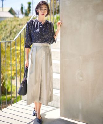 カタログ掲載・洗える】タックガウチョ パンツ（PRWMCA0010