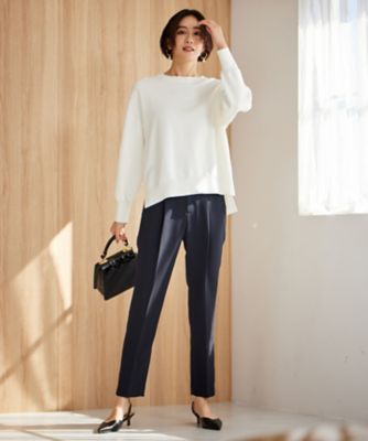 セットアップ対応・洗える】トリアセダブルクロステーパード パンツ