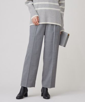 ＜自由区 (Women)＞【洗える】ウォッシャブルウールサキソニーワイド　パンツ（ＰＲＷＭＣＷ０５０９）