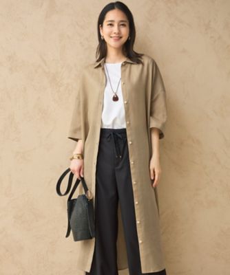 フルダルスパンマイクロピーチワイドストレート パンツ