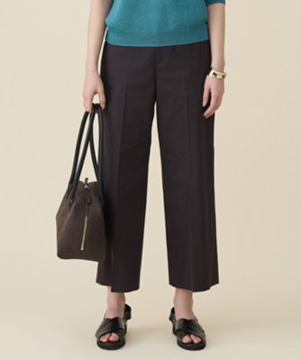 ＜自由区 (Women)＞コットンサテンクロップド丈ワイドストレート　パンツ（ＰＲＷＭＧＭ０３１７）