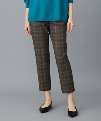 TRギャバ裏起毛チェック柄テーパード パンツ（PRWMGW0516