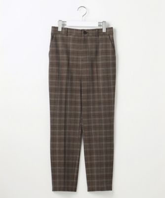 TRギャバ裏起毛チェック柄テーパード パンツ（PRWMGW0516