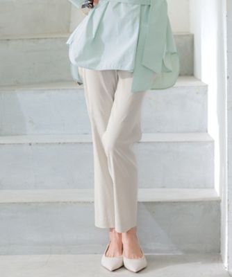 23区【洗える】リネンレーヨン ストレッチテーパードパンツ 洗える】リネンレーヨンストレッチ テーパードパンツ