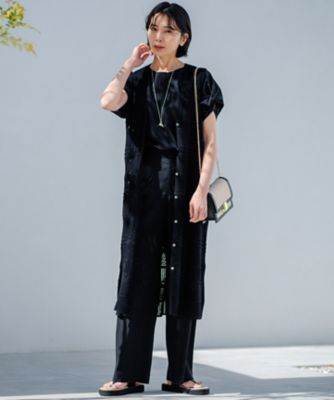 【ＣＬＡＳＳＹ．６月号掲載／洗える】リネンレーヨンストレッチ　ワイドパンツ（ＰＲＷＯＣＭ０４０５）