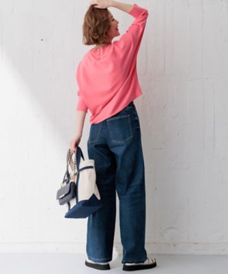 【美品】23区　DENIM ストレッチワイドパンツ　デニム　大きいサイズ 一部店舗限定】23区DENIM ストレッチ ワイドパンツ / 23区