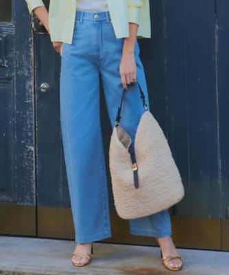 ＜23区 (Women)＞【Ｏｇｇｉ４月号掲載／洗える】２３区ＤＥＮＩＭ　ライトダンガリー　ワイドパンツ（ＰＲＷＯＣＳ０２１５）