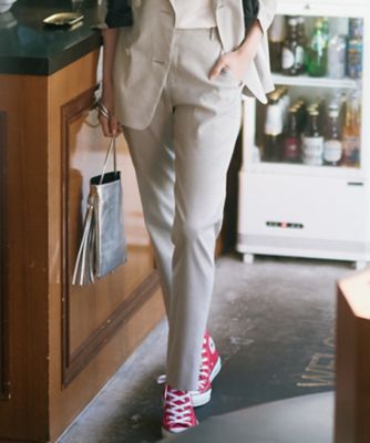 【洗える】リネンレーヨンストレッチ　テーパード　パンツ（ＰＲＷＯＧＭ０４０４）