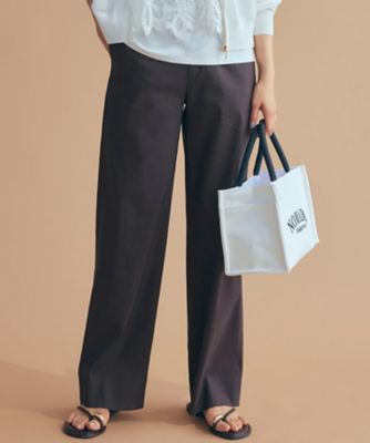 【Ｏｇｇｉ５月号掲載／洗える】リネンレーヨンストレッチ　ワイド　パンツ（ＰＲＷＯＧＭ０４０５）