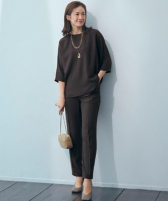 Oggi・CLASSY．掲載】ストレッチジョーゼット テーパード