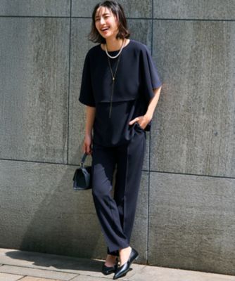 Oggi・CLASSY．掲載】ストレッチジョーゼット テーパード