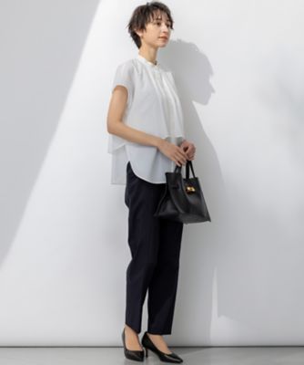 【セットアップ対応／洗える】ストレッチシャンブレー　テーパード　パンツ（ＰＲＷＯＧＭ０５０２）