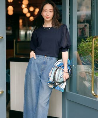 【Ｏｇｇｉ６月号掲載／接触冷感】２３区ＤＥＮＩＭ　サマー　タック　ワイド　パンツ（ＰＲＷＯＧＭ６５１８）