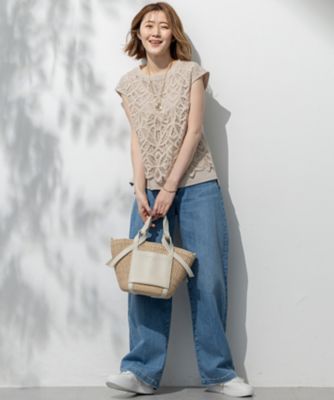 【Ｏｇｇｉ６月号掲載／接触冷感】２３区ＤＥＮＩＭ　サマー　タック　ワイド　パンツ（ＰＲＷＯＧＭ６５１８）