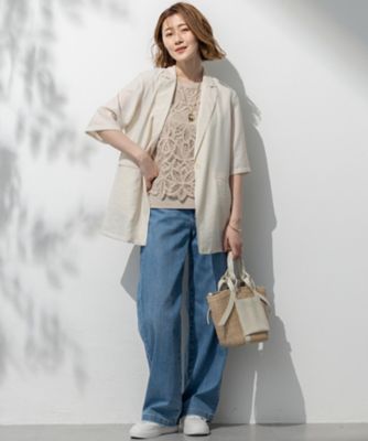 【Ｏｇｇｉ６月号掲載／接触冷感】２３区ＤＥＮＩＭ　サマー　タック　ワイド　パンツ（ＰＲＷＯＧＭ６５１８）