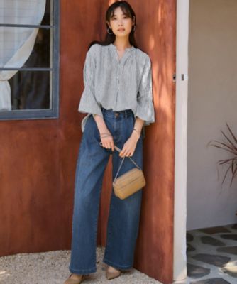 【Ｏｇｇｉ６月号掲載／接触冷感】２３区ＤＥＮＩＭ　サマー　タック　ワイド　パンツ（ＰＲＷＯＧＭ６５１８）