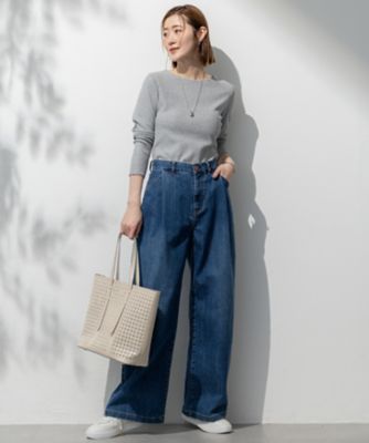【Ｏｇｇｉ６月号掲載／接触冷感】２３区ＤＥＮＩＭ　サマー　タック　ワイド　パンツ（ＰＲＷＯＧＭ６５１８）