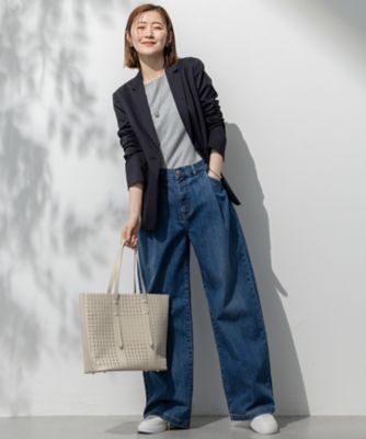 【Ｏｇｇｉ６月号掲載／接触冷感】２３区ＤＥＮＩＭ　サマー　タック　ワイド　パンツ（ＰＲＷＯＧＭ６５１８）