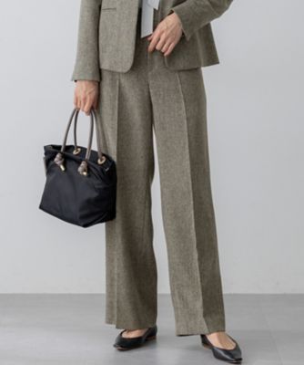 ＜23区 (Women)＞【洗える／セットアップ対応】ウールライクカルゼ　ワイド　パンツ（ＰＲＷＯＧＷ０４０２）