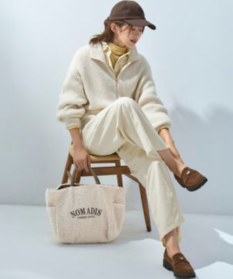 滝沢眞規子さん着用／洗える】コットン コーデュロイ ワイド パンツ