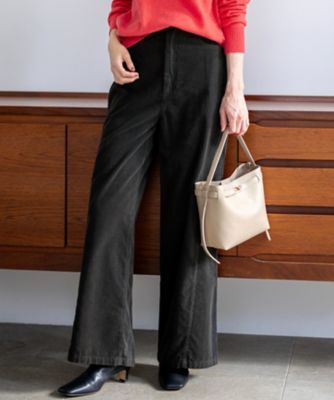 滝沢眞規子さん着用／洗える】コットン コーデュロイ ワイド パンツ