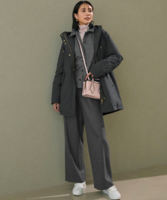 最終値下げ【美品】ゴーシュ ハイカウントリネン　ワイドパンツ 洗える】ハイカウントフラノ ドロスト ワイド パンツ