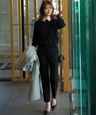 洗える】ウォームストレッチ テーパード パンツ（PRWOGW0602