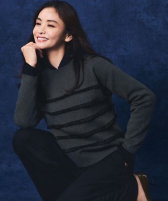 滝沢眞規子さん着用／洗える】ウォームストレッチ ワイド パンツ