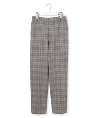 Oggi掲載／洗える】ウォームストレッチ チェック テーパード