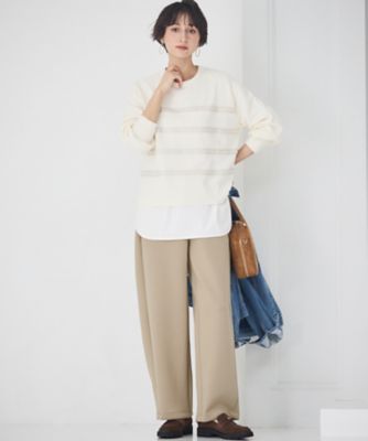 洗える】コットンエアーダンボール 2WAY カーヴィー パンツ