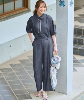 デニムライクキュプラミックスワイド パンツ（PRWOLA0208