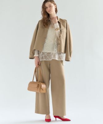 見上愛さん着用】ストレッチギャバ チノ ワイド パンツ