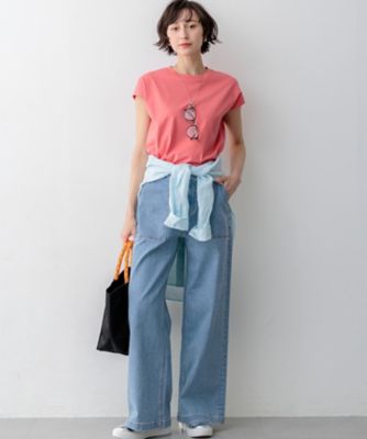 極美品⭐︎23区 DENIM ベイカーパンツ ターコイズ　見上愛さん着用38（9） 見上愛さん着用】23区DENIM サマー ベイカーパンツ