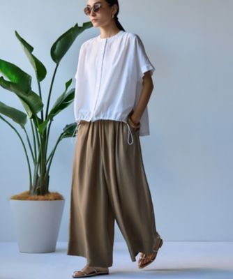クールタッチタフタ ギャザーワイドパンツ（PRWOLM0605