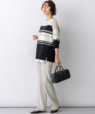 新色追加】ストレッチダブルクロス フレアパンツ
