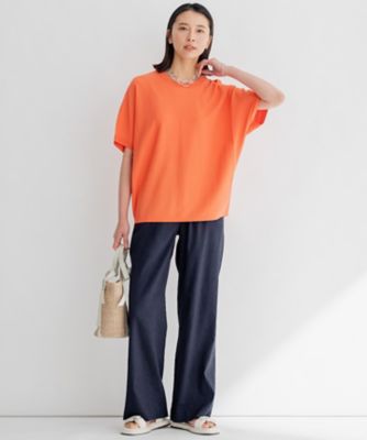 【洗える】リネンレーヨンストレッチ　ワイド　パンツ（ＰＲＷＯＳＭ０４０５）