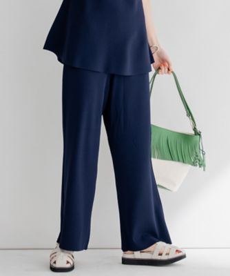 ストレッチ 洗える】レーヨンポリエステルストレッチ ニット パンツ