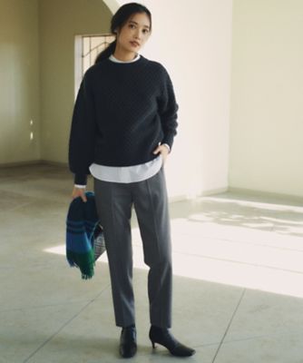 クリアウールサキソニー テーパードパンツ（PRWOSW0412