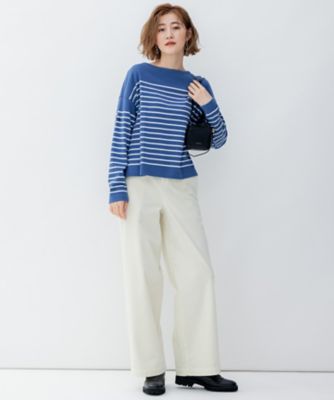 【洗える】２３区ＤＥＮＩＭ　ベルベットストレッチ　ワイドパンツ（ＰＲＷＯＳＷ０４２１）
